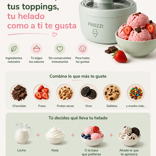Frozzi – Portable Home Ice Cream Maker 500ml